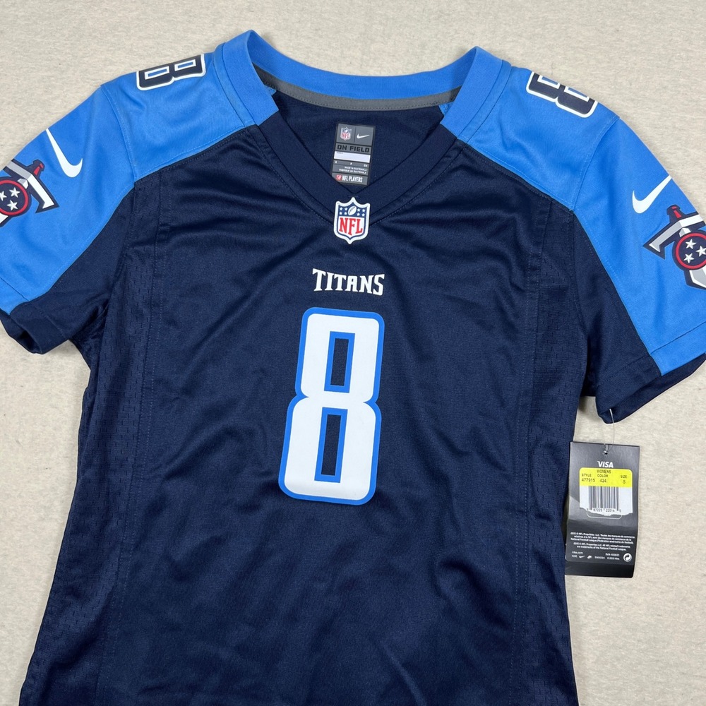 Nike Tennessee Titans Jersey Womens Size S Marcus Mariota #8 Navy‎ Blue
